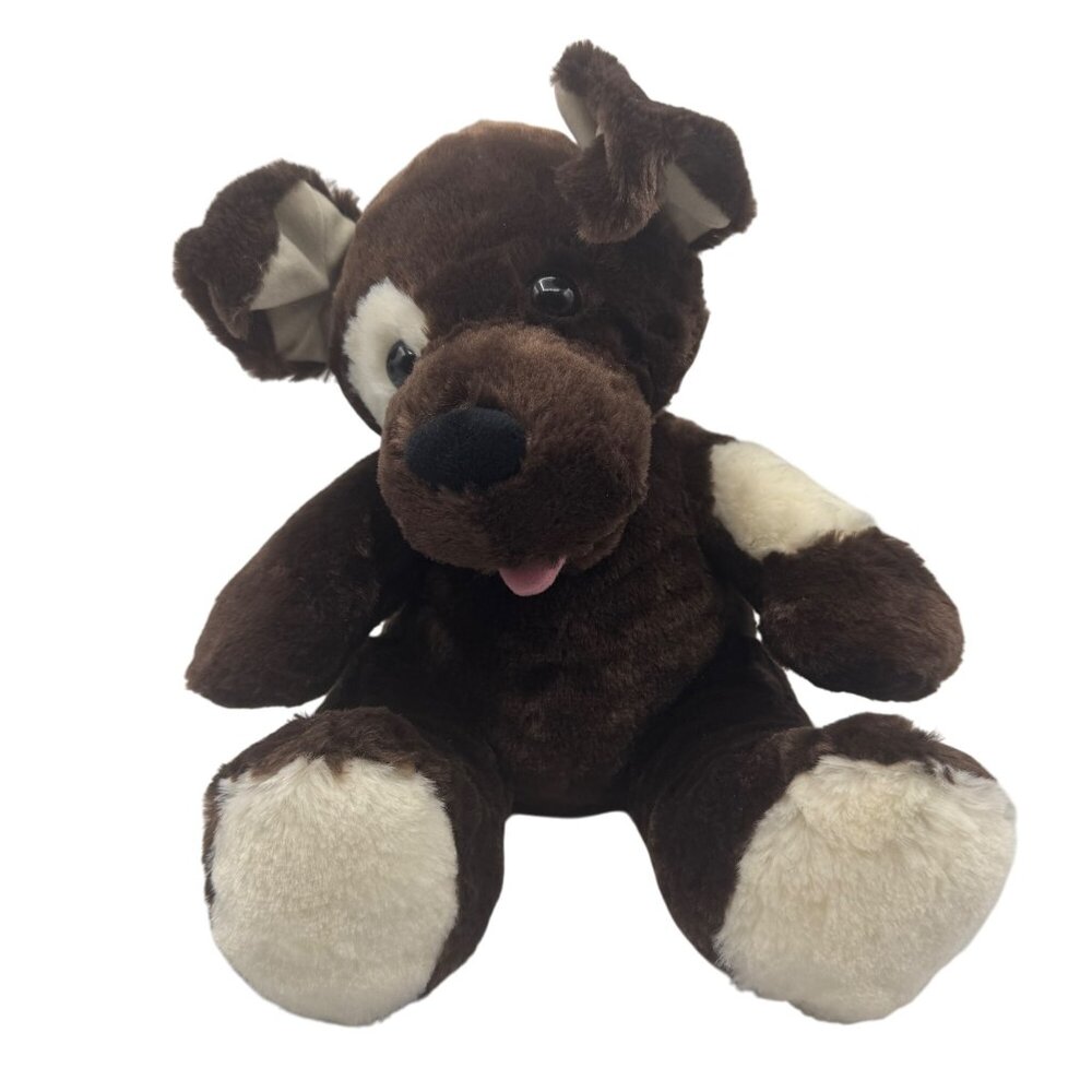 Build-A-Bear 2011 Lil Fudge Brown Puppy Plush Dog Stuffed Animal 13"